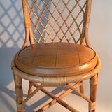 Rattan and bamboo chair 1950/1960.