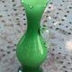 Vase in green opaline and vintage blown glass