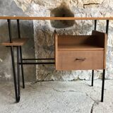 Modernist office with caisson, metal tubular structure, 1950