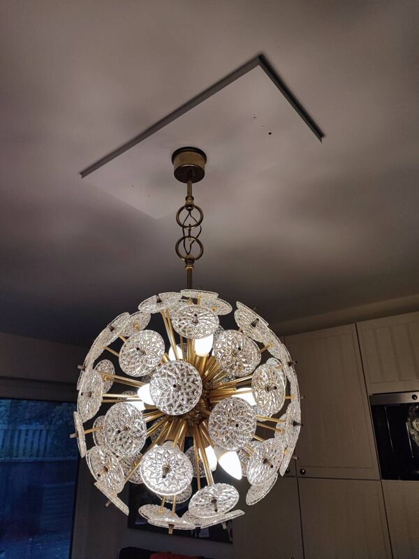 Lustre de crystal Val Saint Lambert