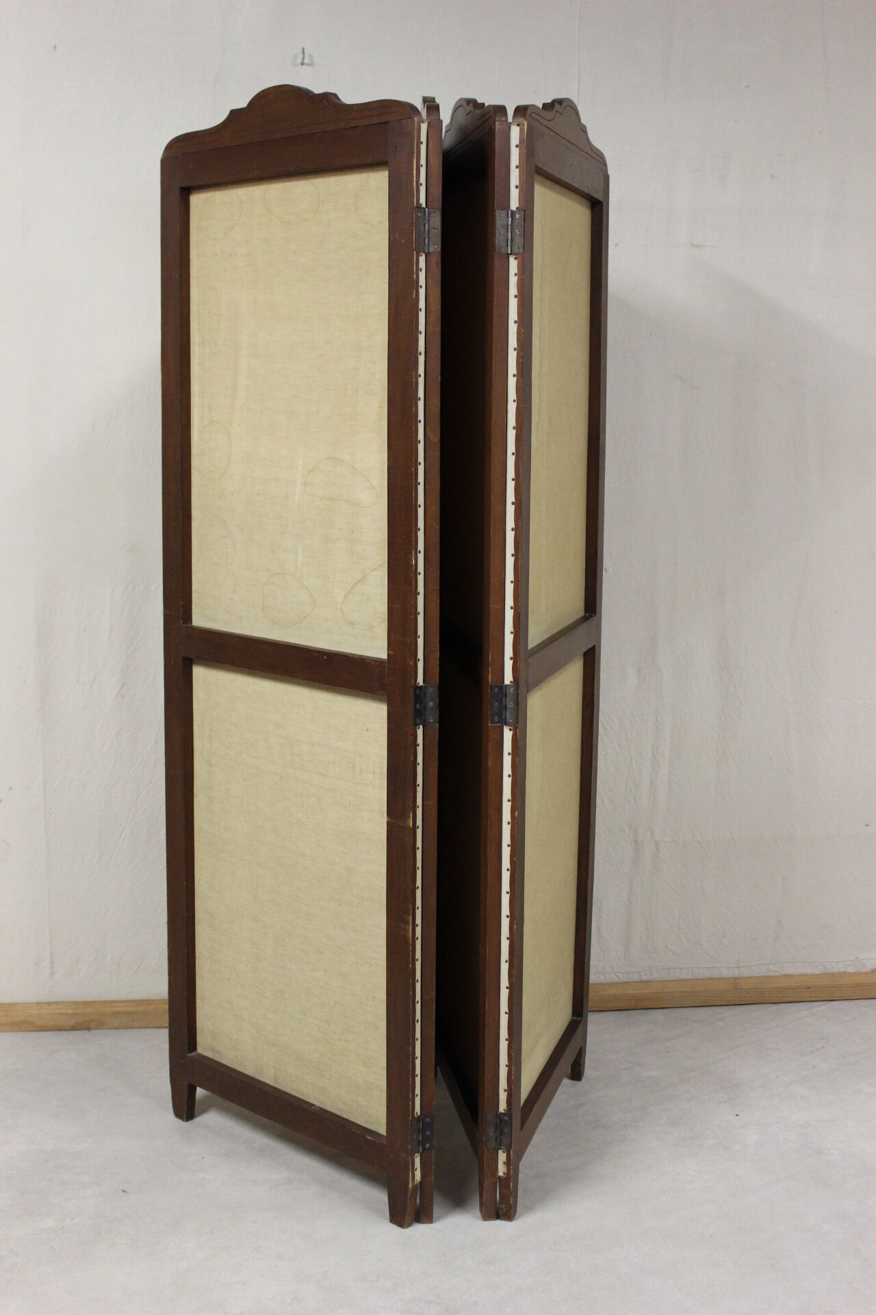 Screen four prentals of jouy canvas