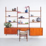 PS System Danish design teak wall system, 1960s