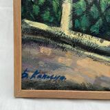 Old oil painting on canvas signed dimensions: height - 83 cm - width - 58.5 cm -