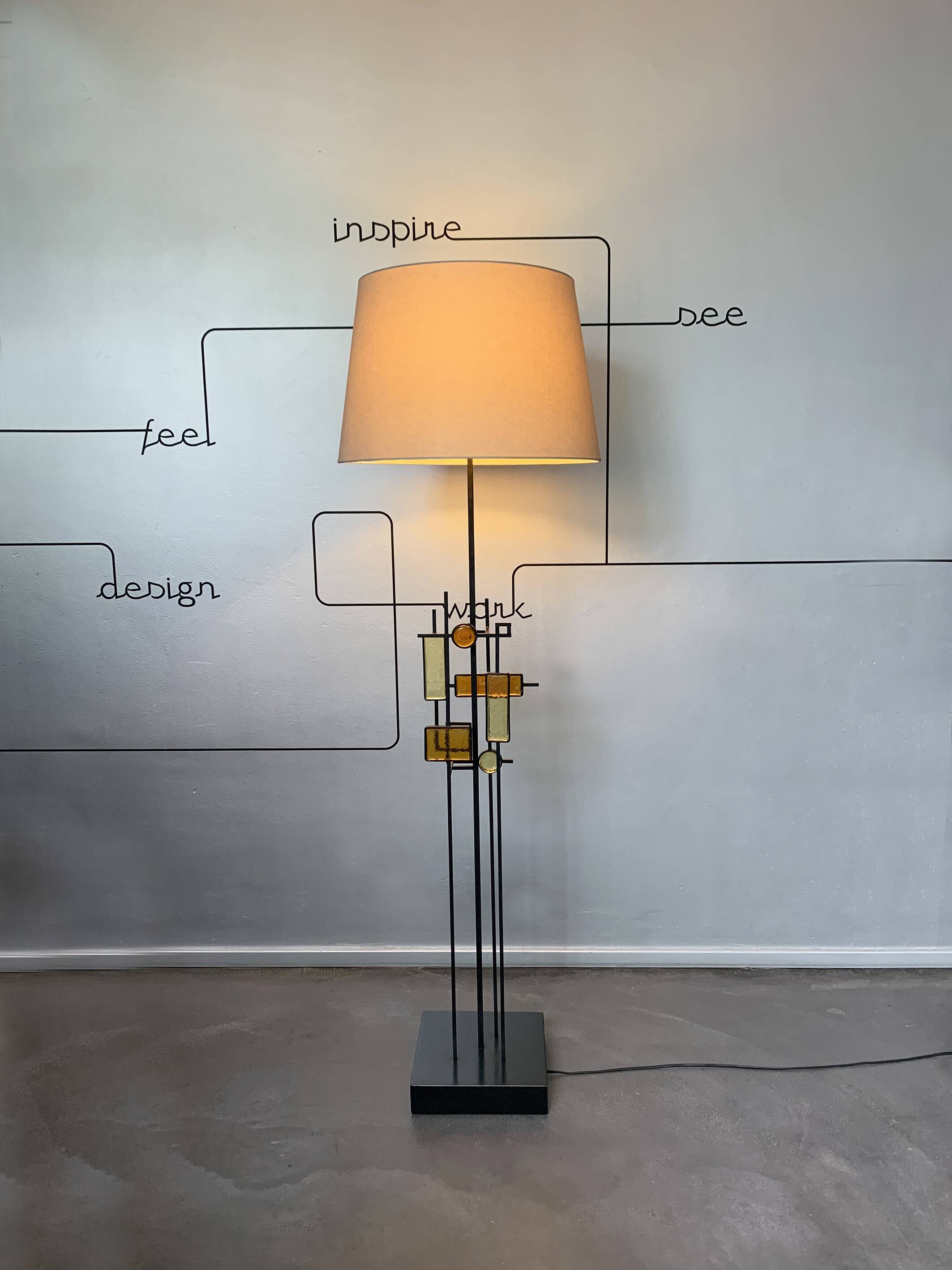 Scandinavian Svend Aage Holm Sorensen Floor Lamp, Denmark 1960s