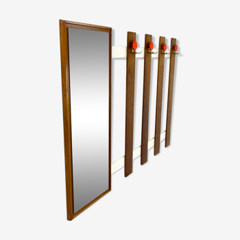 Retro coat rack with mirror