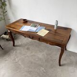 Table de ferme bureau noyer XIXème