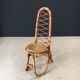 Mid-Century Bamboo High Back Chair from Rohé Noordwolde, Netherlands, 1960s