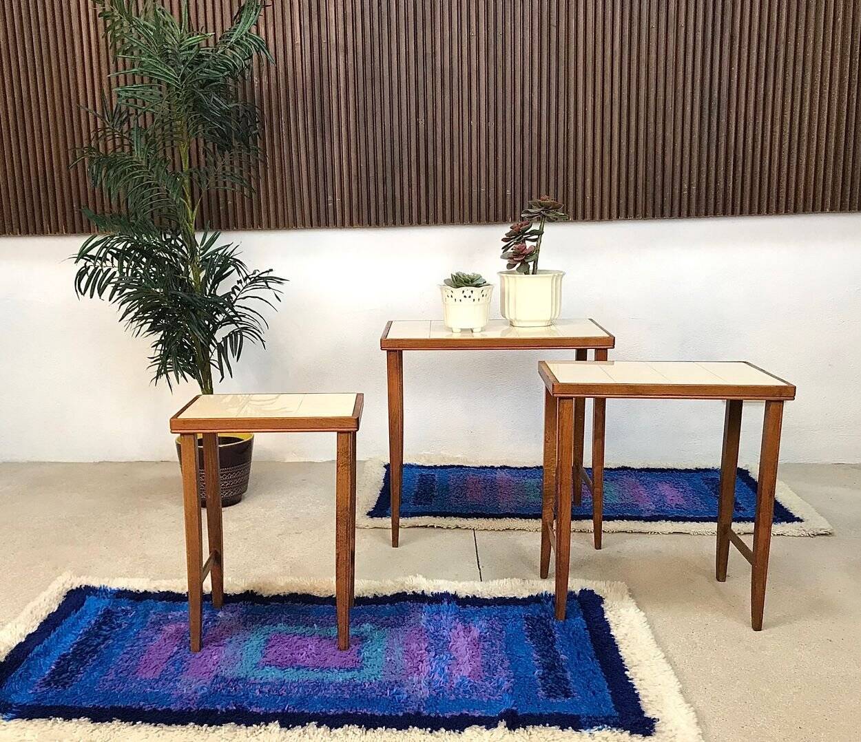 Modern abstract graphic rugs from Gilde, Germany 1960s, Set of 2