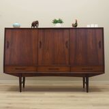 Buffet haut en teck, design danois, années 1960, production : Danemark