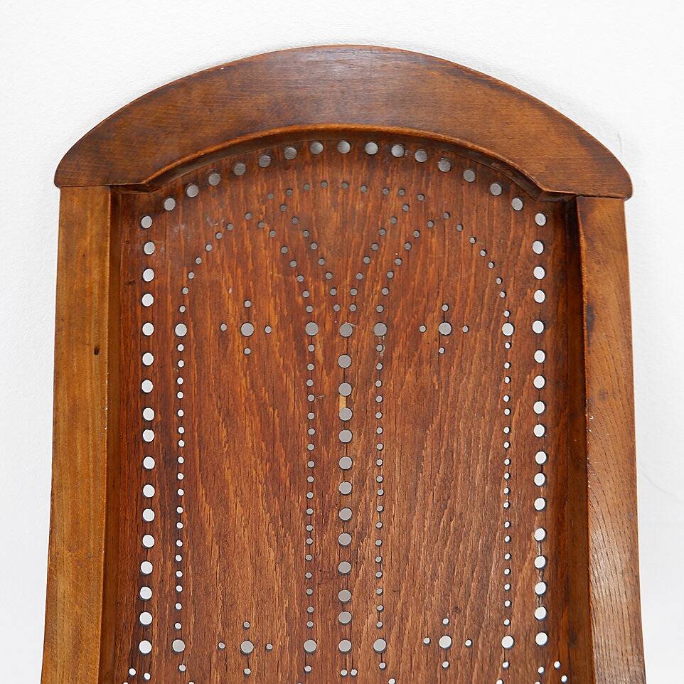 Church Chairs with perforated plywood, 1920s