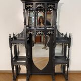 Important lacquered wooden shelf or bookcase.