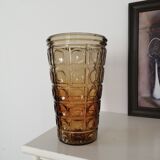 Vase jaune ambré en verre