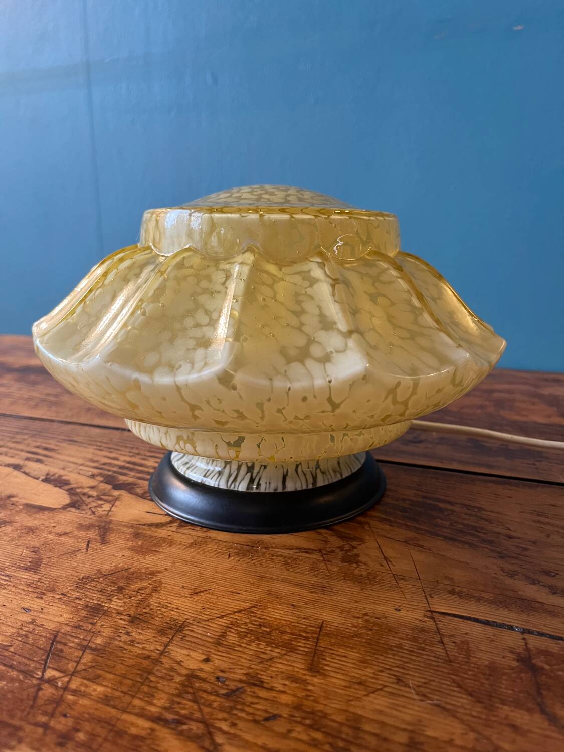 Lampe à poser verre de Clichy