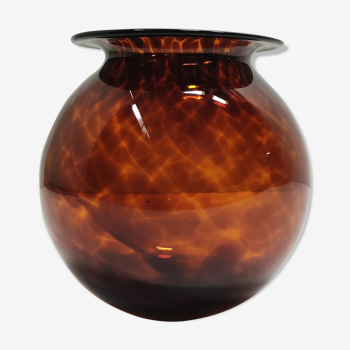 Vase soufflé écaille de tortue Christian Dior année 70-80