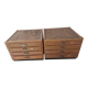 lot de 2 meubles de métier a tiroir vintage provenant d'une ecole