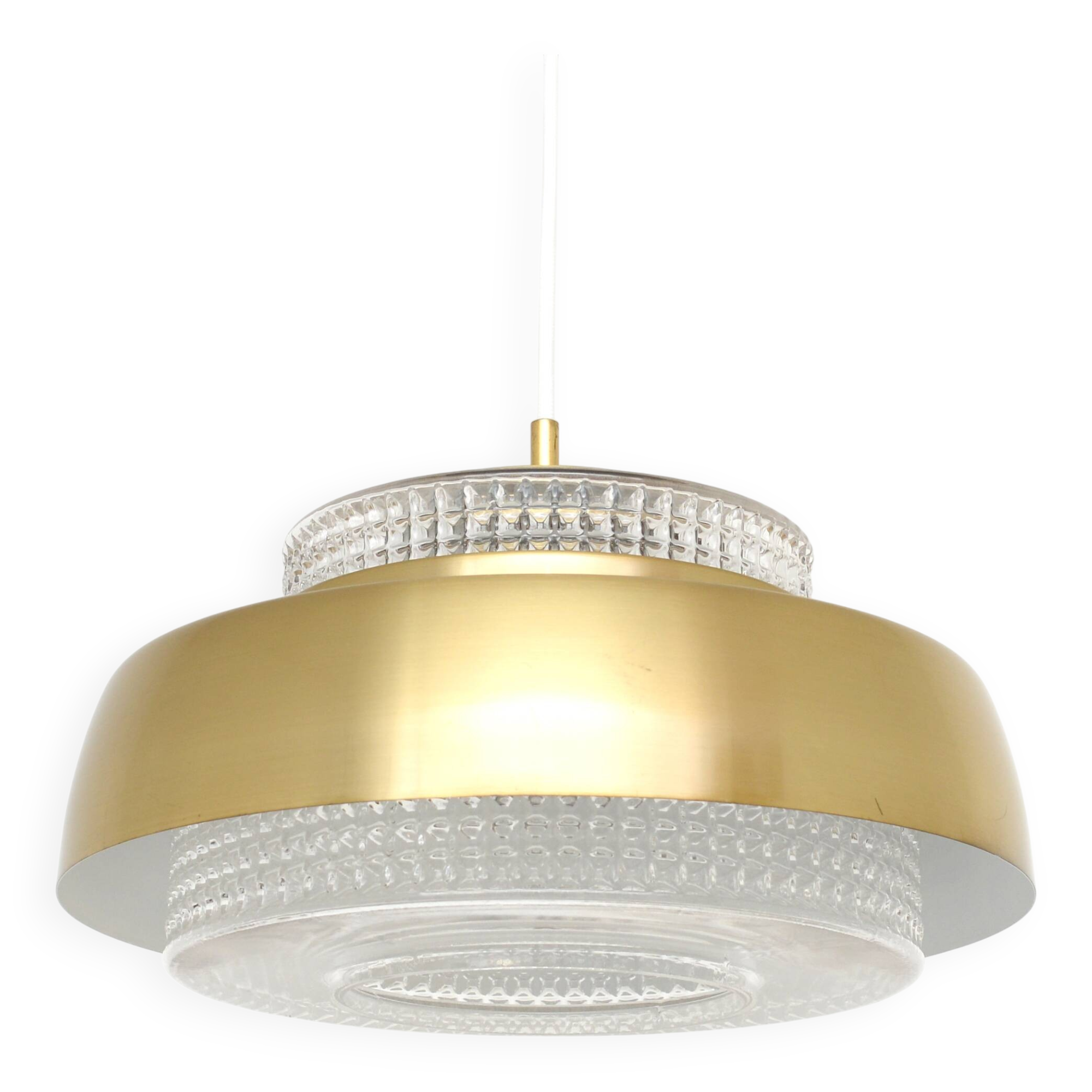 Scandinavian glass lamp, vintage 1970s
