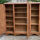 Art deco glass china cabinet in burr walnut 1930
