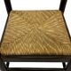 Set of 4 dark brown wooden chairs 70s minimalist design