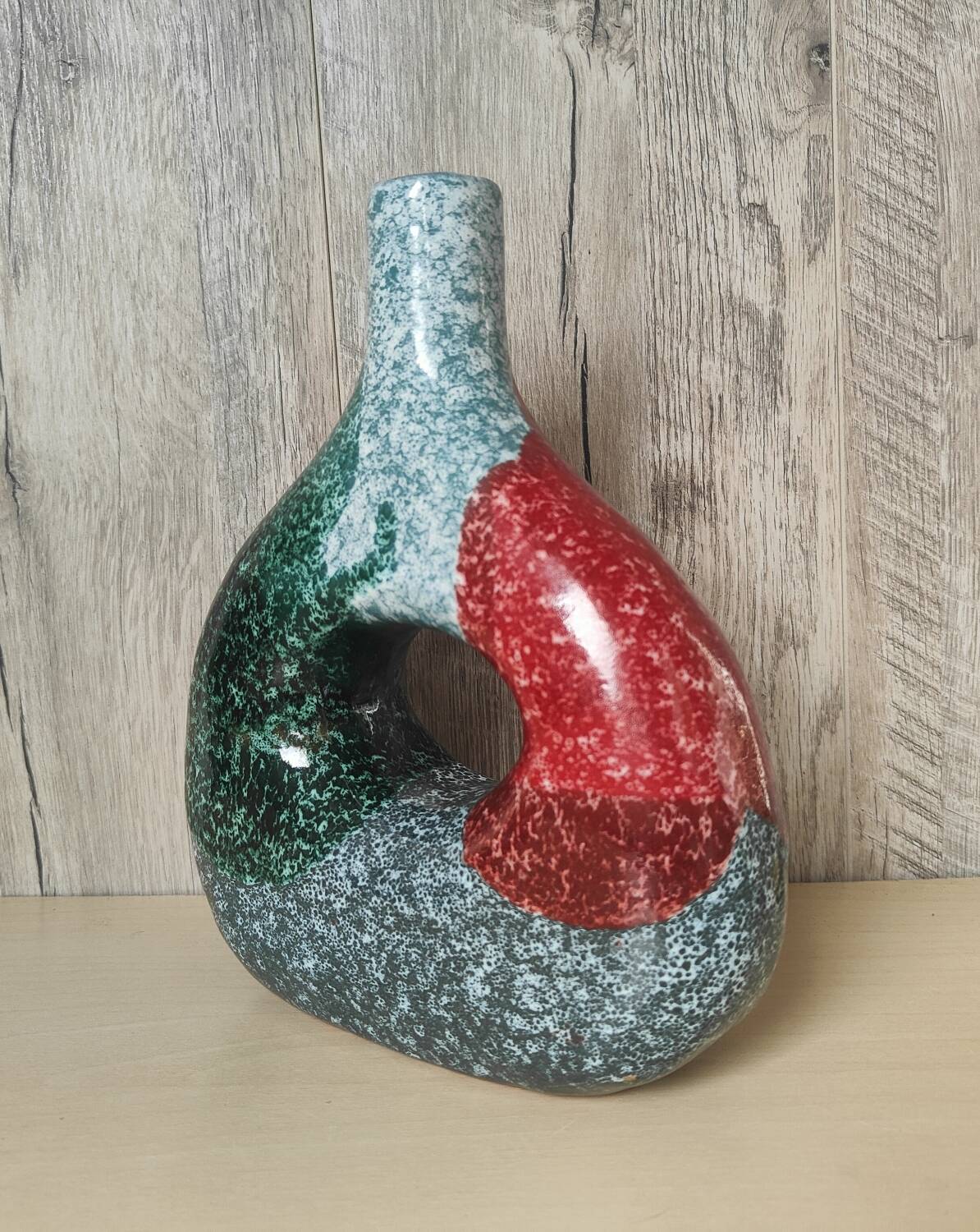 Tricolor handmade vase
