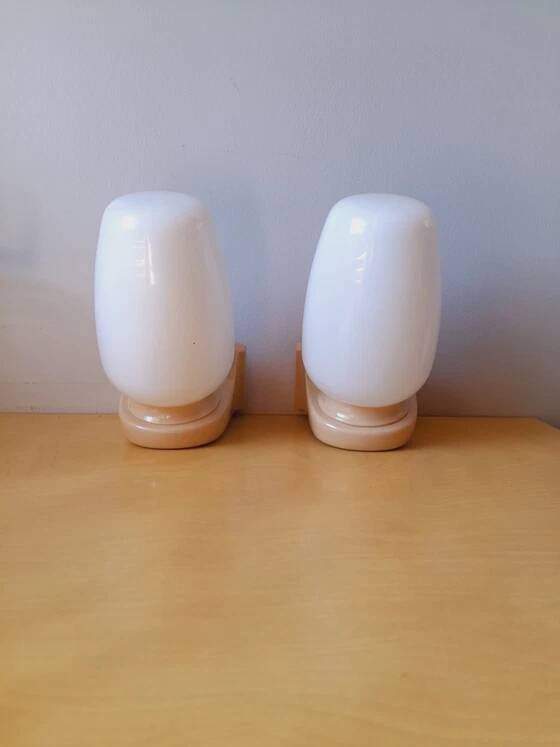 Erref wall lamp in opaline 1970