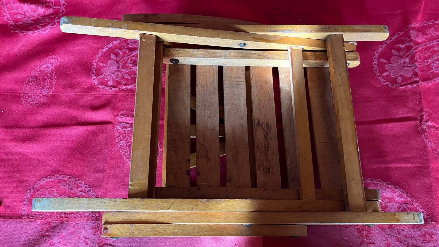 Vintage wooden folding children's chair