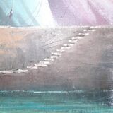 Oil on canvas boats