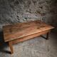 Antique cherry coffee table, rustic farmhouse table with drawer, circa 1750–1800.