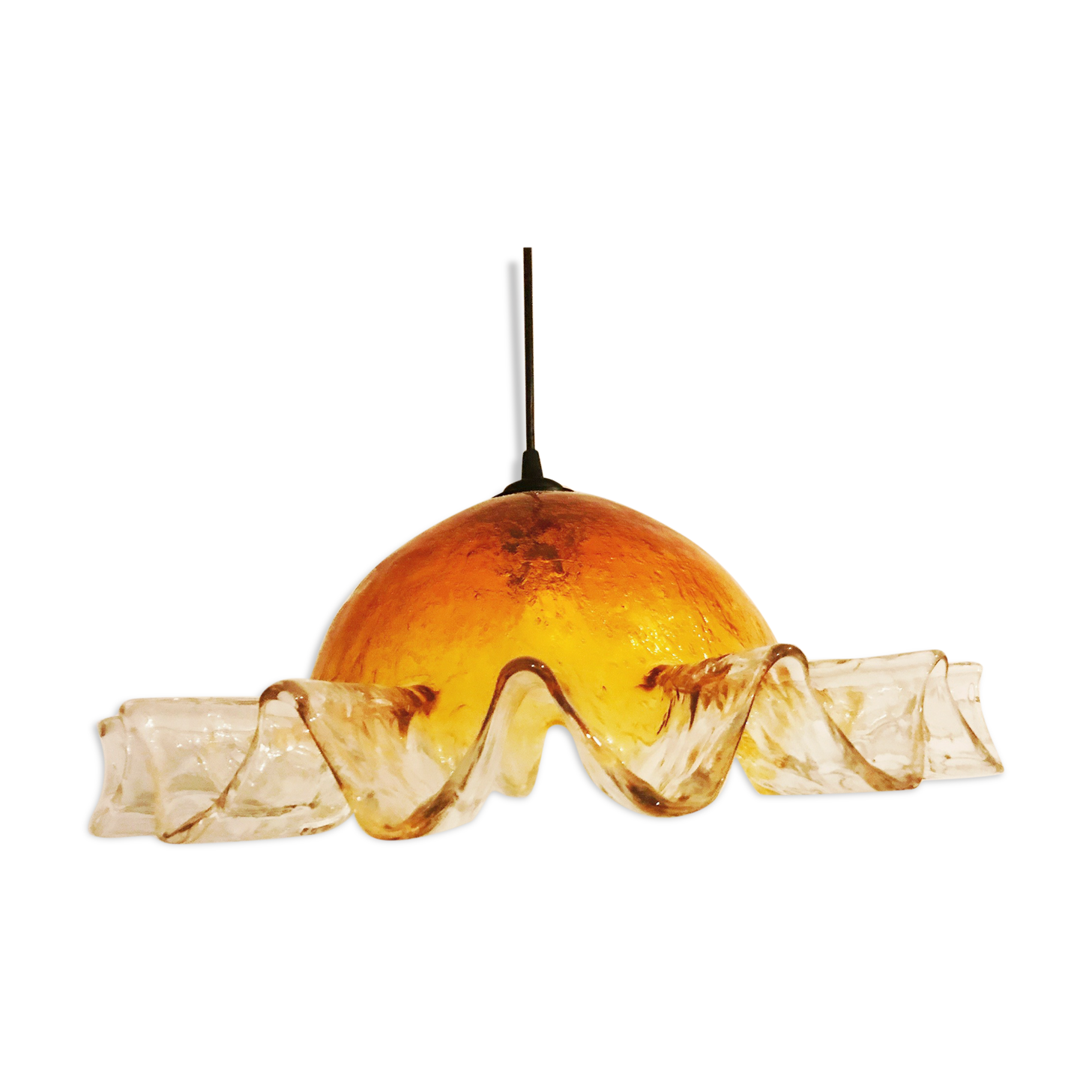 Mazzega murano glass pendant light