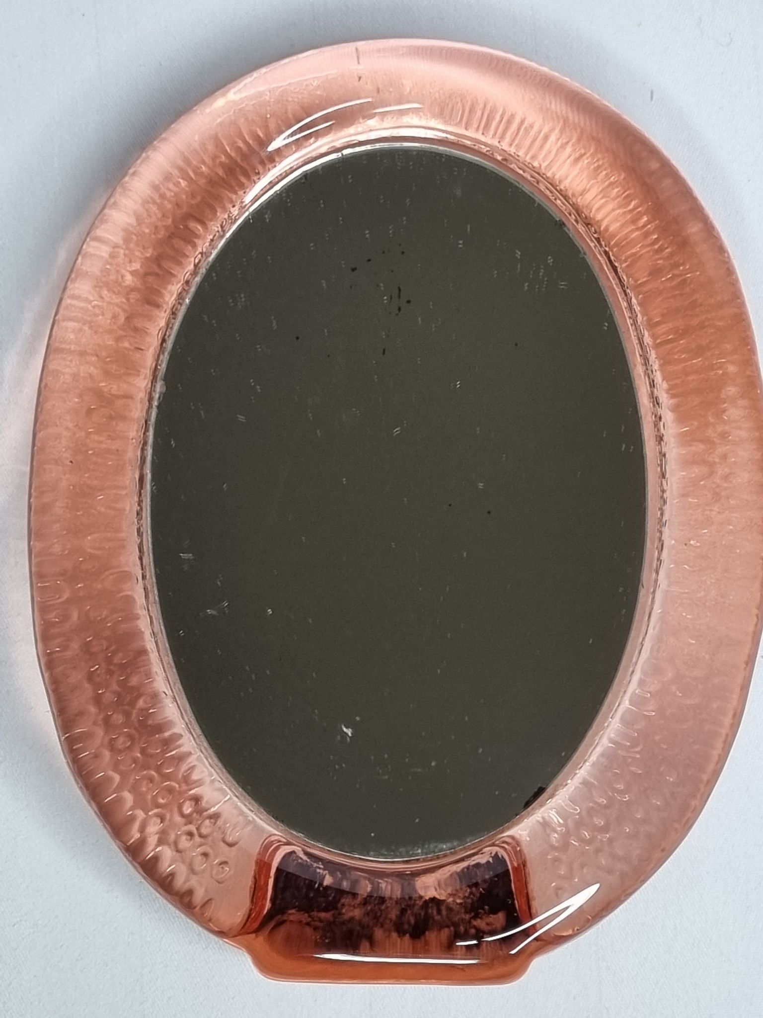 Miroir en verre vintage ovale à poser 16 cm