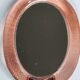 Miroir en verre vintage ovale à poser 16 cm