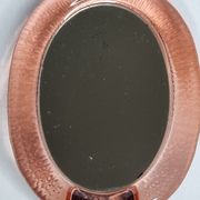 Miroir en verre vintage ovale à poser 16 cm