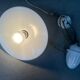 Antique adjustable pendant lamp – opaline and porcelain