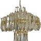 Venini chandelier murano iridescent glass