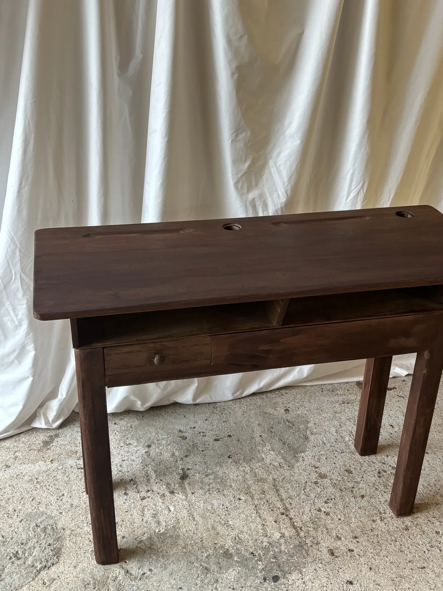 Dark wood secretary desk