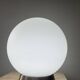 Designer ball lamp in frosted glass and chrome metal