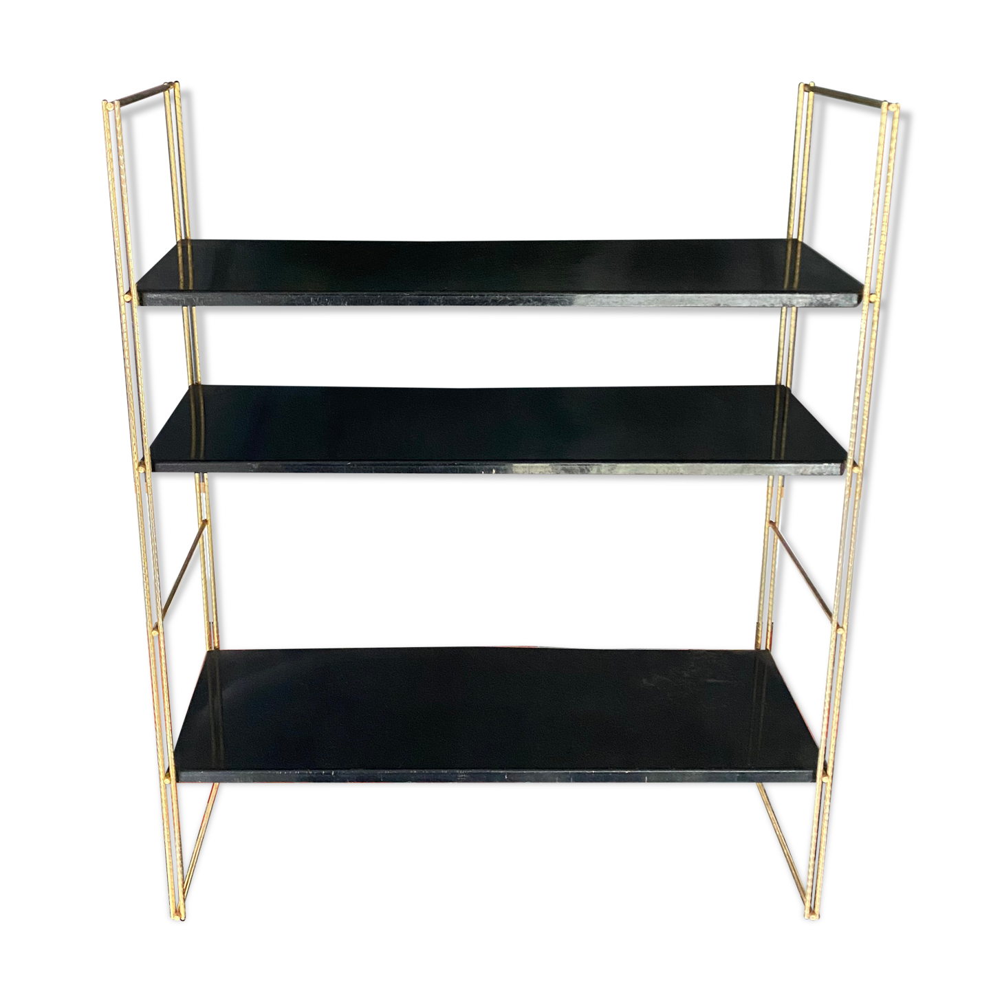 Vintage metal string shelves