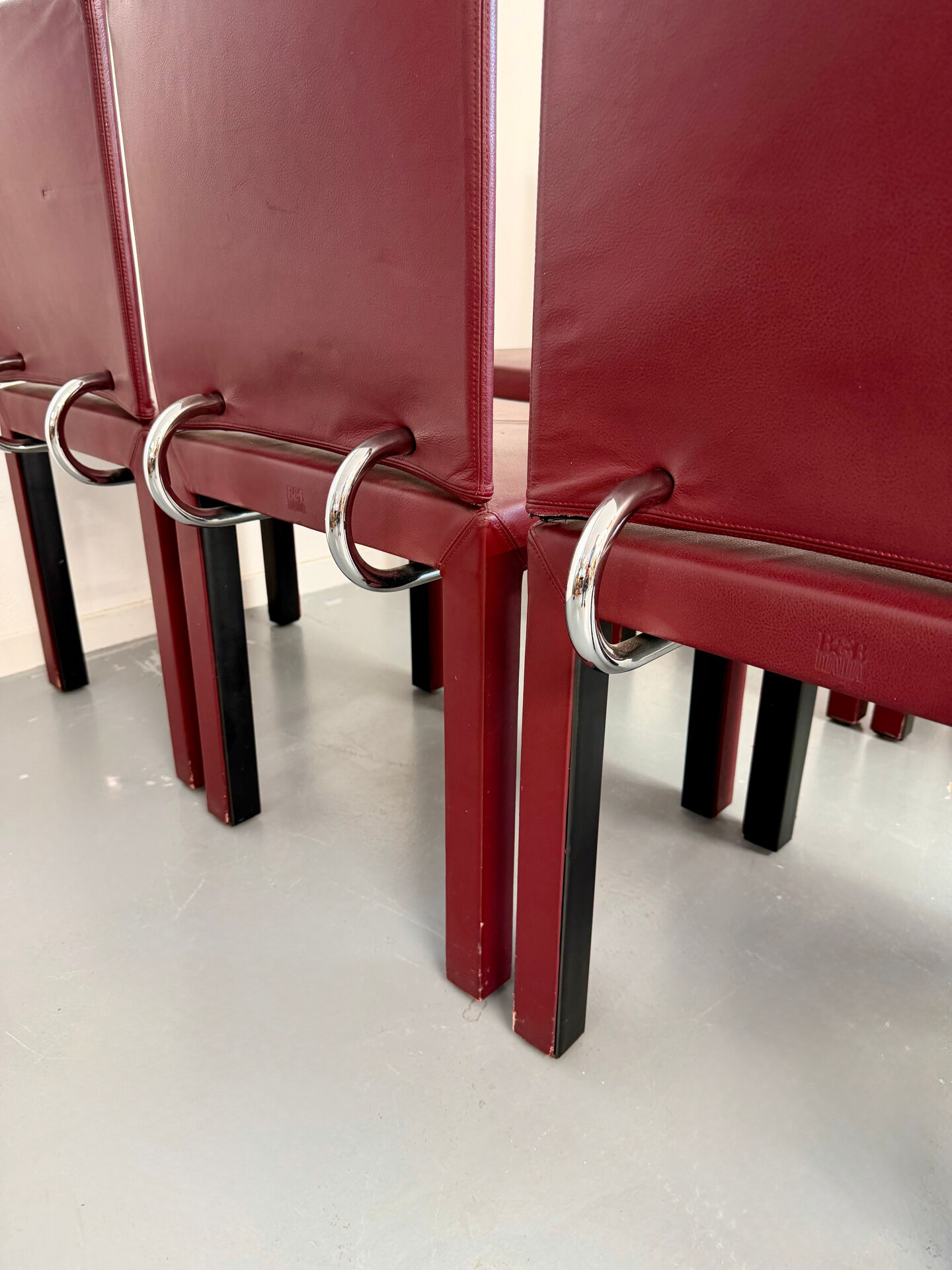 Set of 8 Arcadia chairs designed by Paolo Piva for B&B Italia from the 1980s.