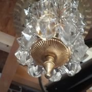 Gold and glass hanging lamp 1950/70