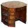 Hand-dyed leather pedestal desk for 2 people