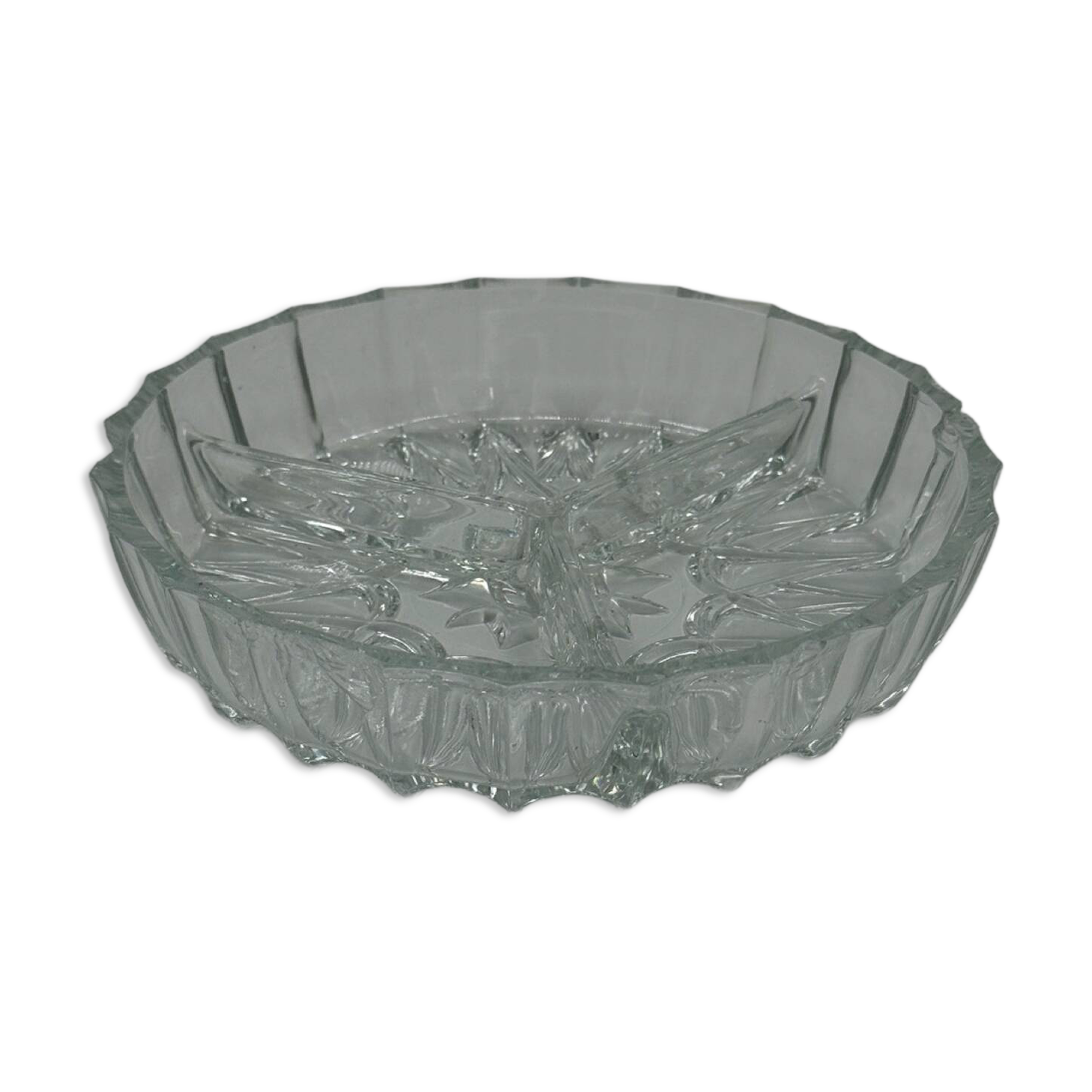 Bol en verre pressé vintage