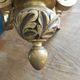 Antique chandelier in carved wood, 6 light arms and gilded with fine gold.