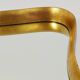 Golden wooden mirror in the style of Gio Ponti by Max Welz, Vienna, Austria, 1940s.