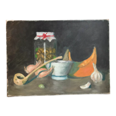 Oil painting on canvas old still life