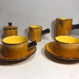 Lot old breakfast Poet laval, jugs, cups + pot sugar vintage