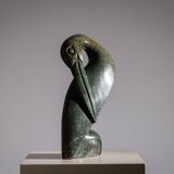 Shona bird sculpture in serpentine stone