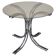 Round chrome and glass dining table / Italy, 1980s