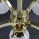 1930s Restored Brass Chandelier, Czechoslovakia