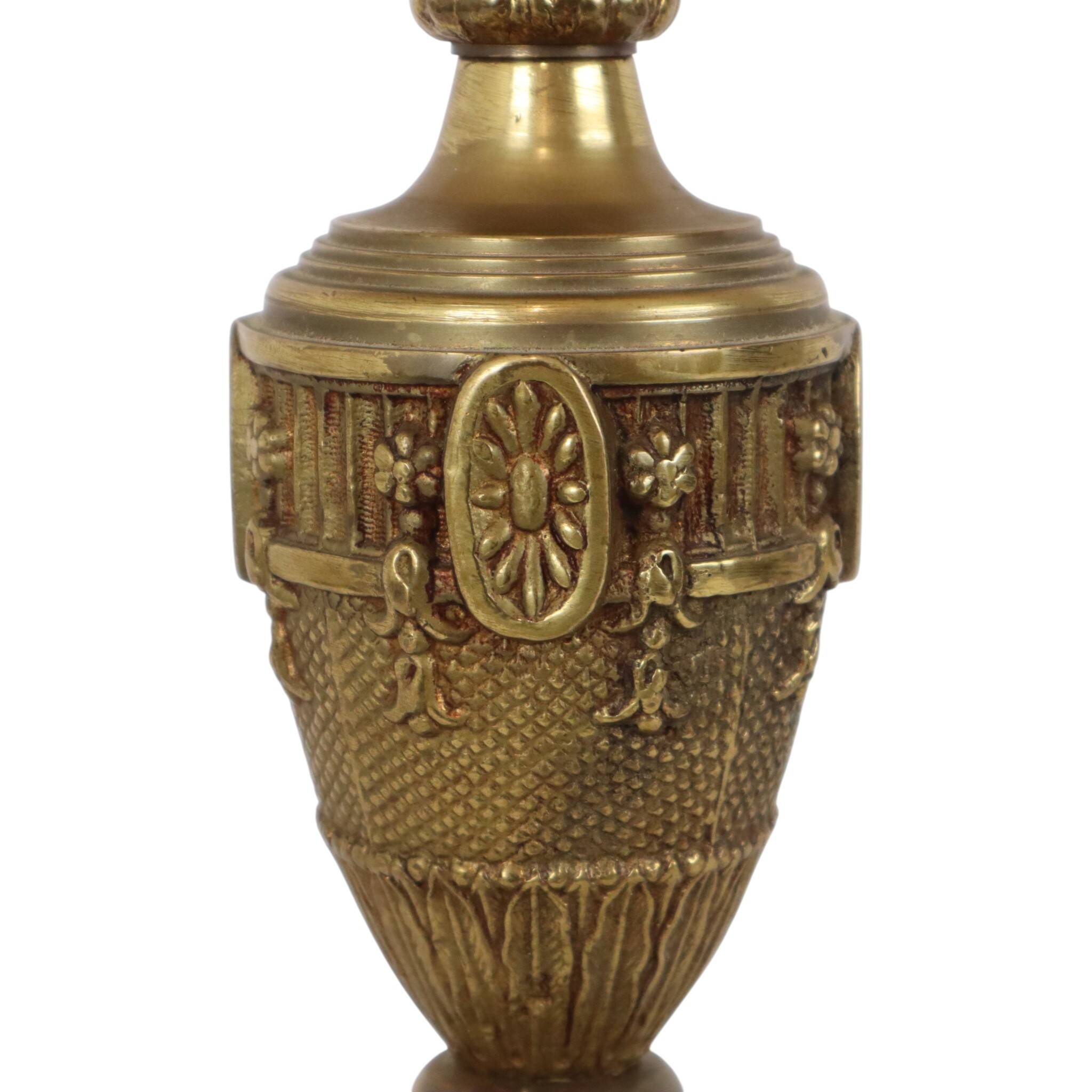 Large Brass Table Lamp Classic French Empire Style