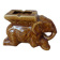 Ancien cendrier éléphant en céramique marron
