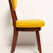 Midcentury Heart Chair in Yellow Satin Dedar Gildo Fabric, Europe, 1960s